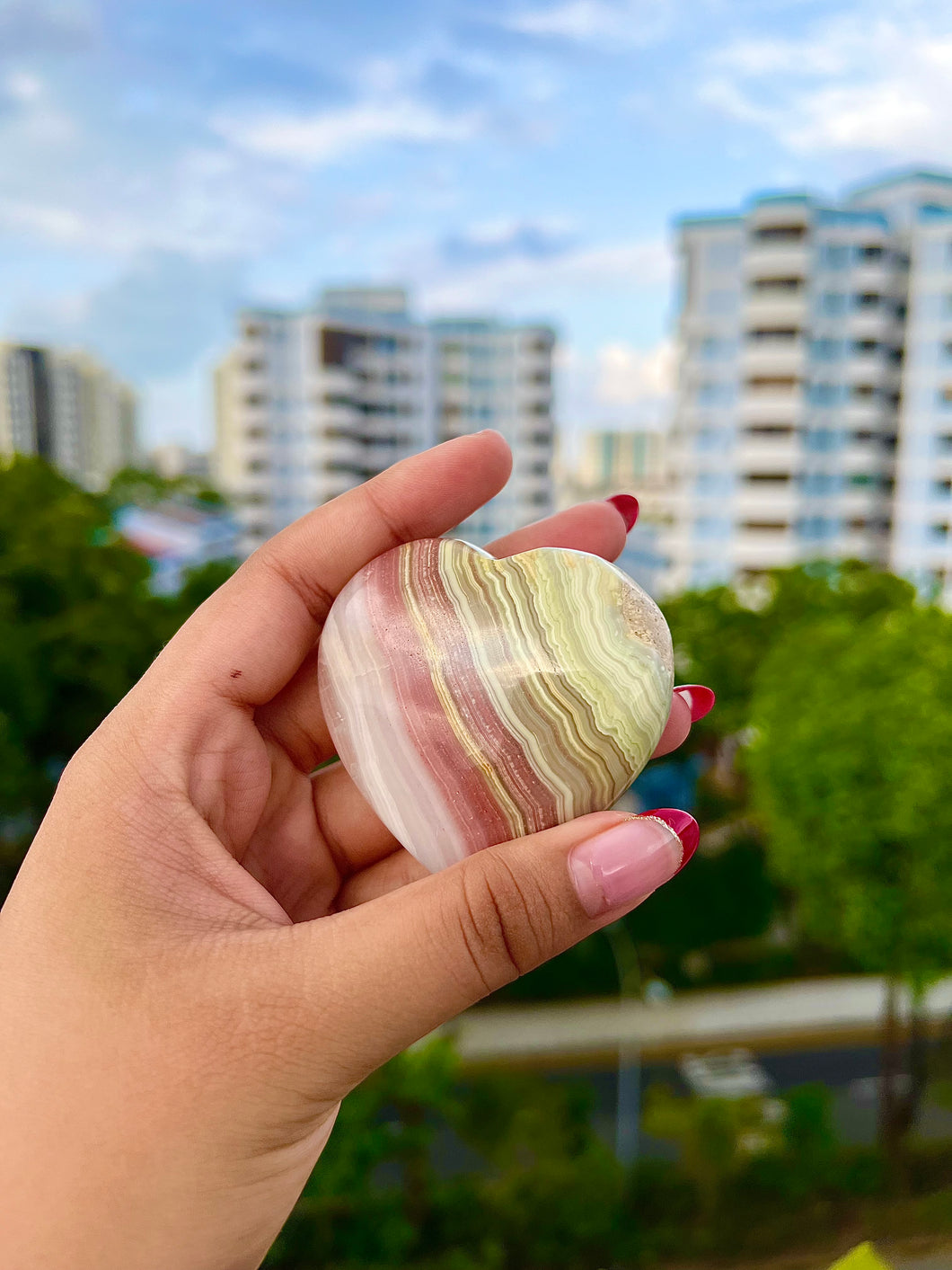 Pink-banded Calcite Heart